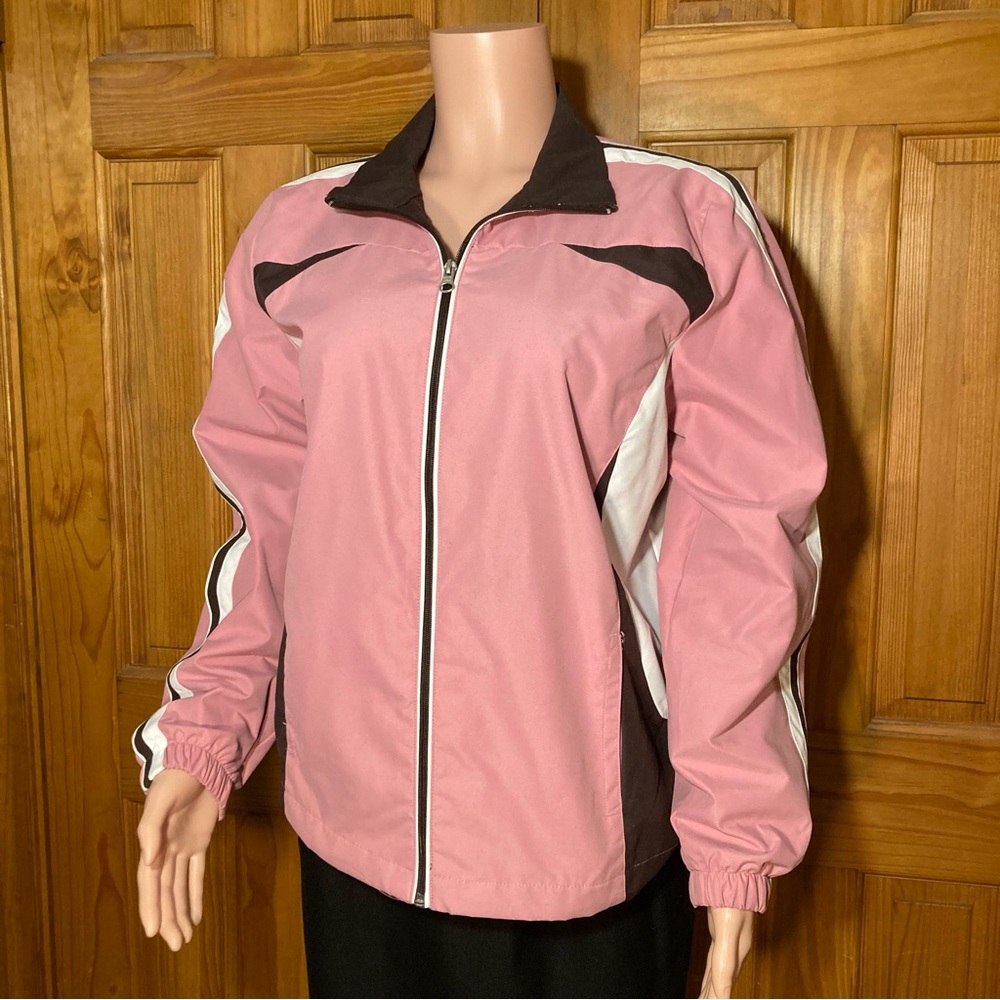 NWOT St. John's Bay SJB Active Vintage 90s Jacket Lightweight Coat Pink Large